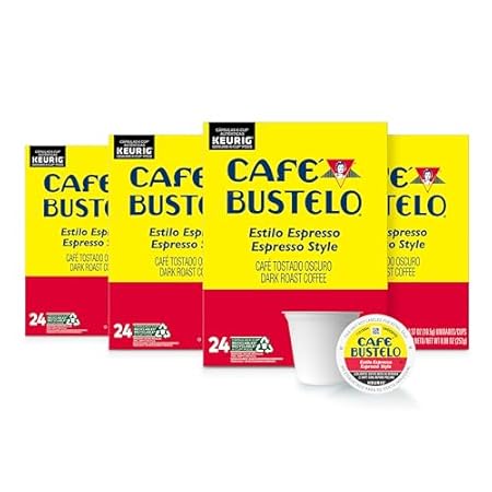 Café Bustelo Espresso Style Dark Roast Coffee, 96 Keurig K-Cup Pods