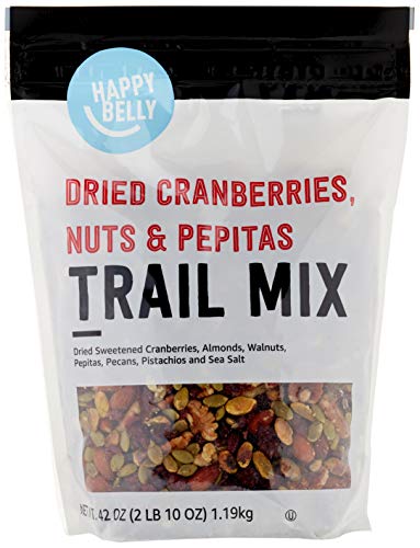 Amazon Brand - Happy Belly Dried Cranberries, Nuts & Pepitas Trail Mix, 2.62 pound (Pack of 1)