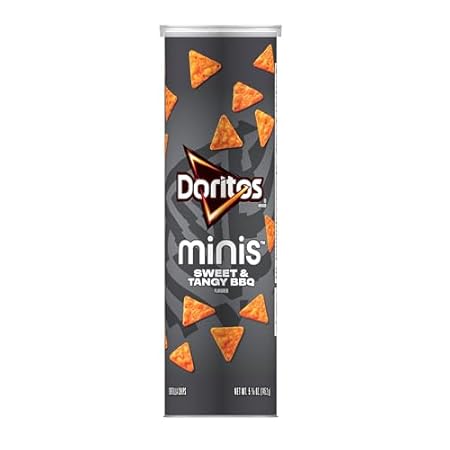 Doritos Minis, Sweet & Tangy BBQ, 5.125 oz Canister
