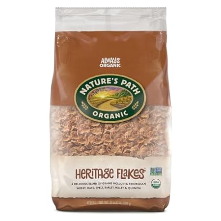 Nature's Path Organic Heritage Flakes® Cereal, 32 oz (Pack of 1), Non-GMO, Earth Friendly Packaging