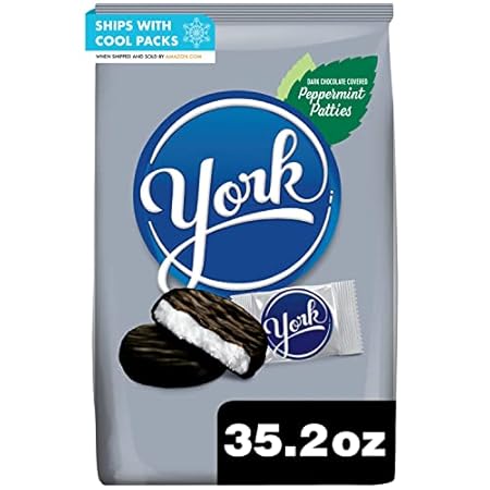 YORK Dark Chocolate Peppermint Patties, Candy Party Pack, 35.2 oz