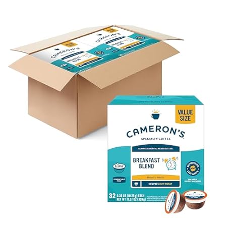 Cameron's Coffee Single Serve Pods, Breakfast Blend, 128 Count (Pack of 1)