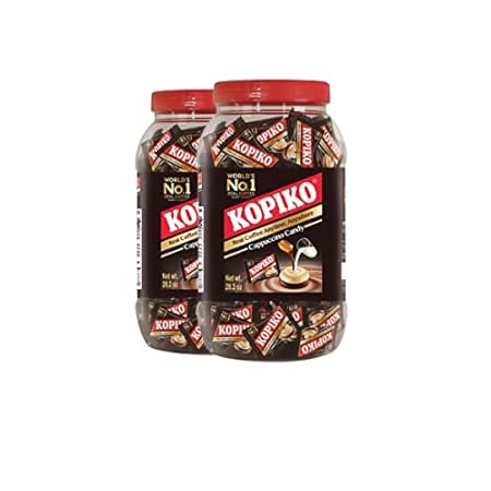 Kopiko Coffee Candy (28.2oz Jar) - Your Take-Out Pocket Coffee for Every Occasion - Hard Candy Made from Indonesia's Finest Beans - Contains Real Extract for Better Taste (2-Pack)