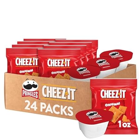 Cheez-It and Pringles Variety Pack, Lunch Snacks, Kids Snacks, Original Flavors (24 Packs)