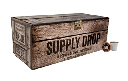 Black Rifle Coffee Company Supply Drop Variety Pack (96 Count of K Cups) - Silencer Smooth (Light), AK-47 (Medium), Just Black (Medium) & BeyondBlack (Dark Roast) - K Cups Coffee Variety Pack
