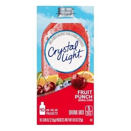 Crystal Light on-the-Go Drink Mix, Fruit Punch (Pack of 4)