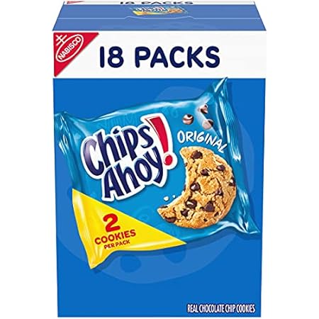 CHIPS AHOY! Original Chocolate Chip Cookies, 18 Snack Packs (2 cookies per pack)