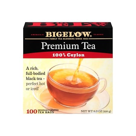 Bigelow 100 Count Premium Blend Black Tea, Contains 100 Individually Wrapped Tea Bags, Full Caffeine