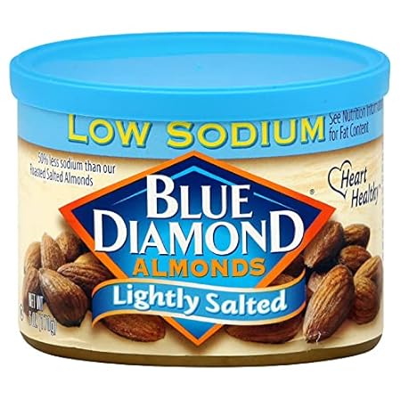 Blue Diamond Almonds, Lightly Salted, Low Sodium, 6 Ounce