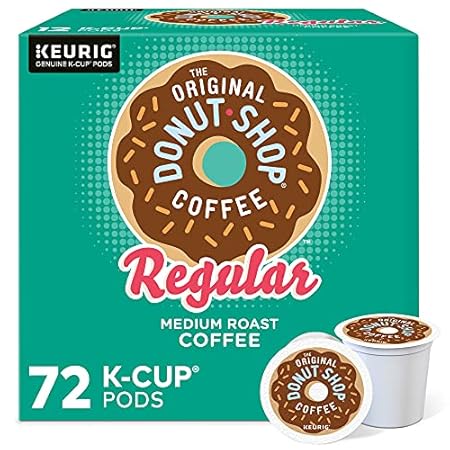The Original Donut Shop Regular Keurig Single-Serve K-Cup Pods, Medium Roast Coffee, 72 Count