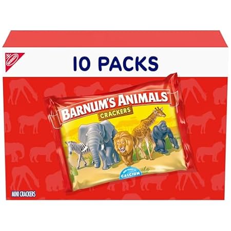 BARNUM'S Original Animal Crackers, Kids Snacks, 10 Snack Packs