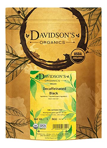 Davidson's Organics, Decaffeinated Black, Loose Leaf Tea, 16-Ounce Bag