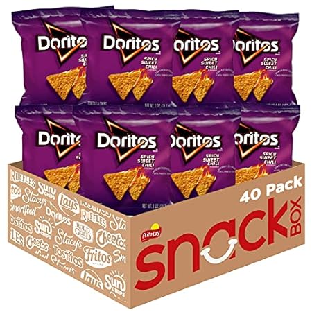 Doritos Flavored Tortilla Chips, Spicy Sweet Chili, 1 Ounce (Pack of 40)