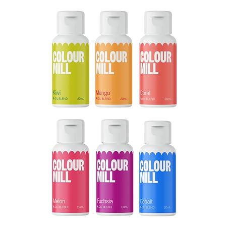 Colour Mill Oil-Based Food Coloring, 20 Milliliters (Tropical Pack)