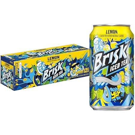 Brisk Lemon Iced Tea, 12 Fl Oz Cans (Pack of 12)