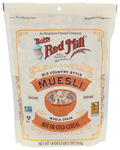Bob's Red Mill Old Country Style Muesli, 18oz (Pack of 1) - Non GMO, Whole Grain, Vegan, Kosher