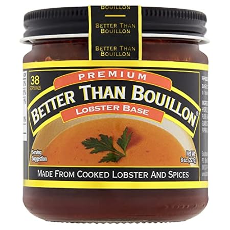 Better Than Bouillon Premium Lobster Base, Made from Select Cooked Lobster & Spices, Makes 9.5 Quarts of Broth 38 Servings , 8 Ounce (Pack of 1)