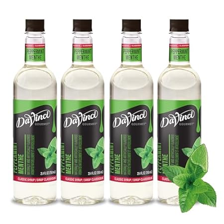 DaVinci Gourmet Classic Peppermint Syrup, 25.4 Fluid Ounces (Pack of 4)