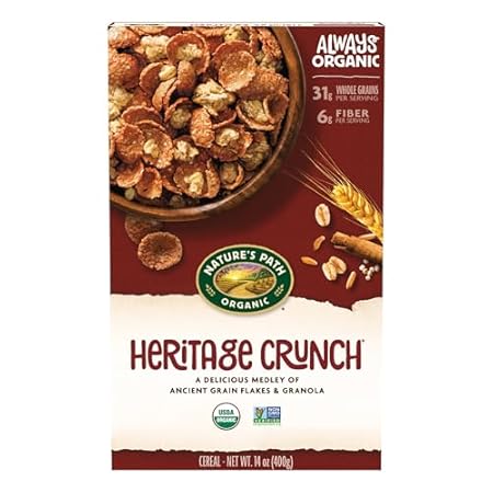 Nature's Path Organic Heritage Crunch Cereal, 14 oz (Pack of 1), Non-GMO