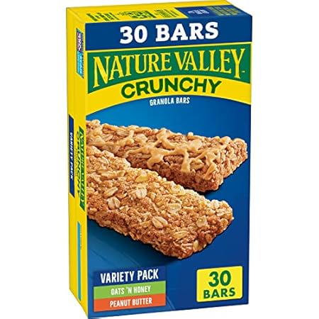 Nature Valley Crunchy Granola Bars, Variety Pack, 30 Bars, 22.35 OZ (15 Pouches)