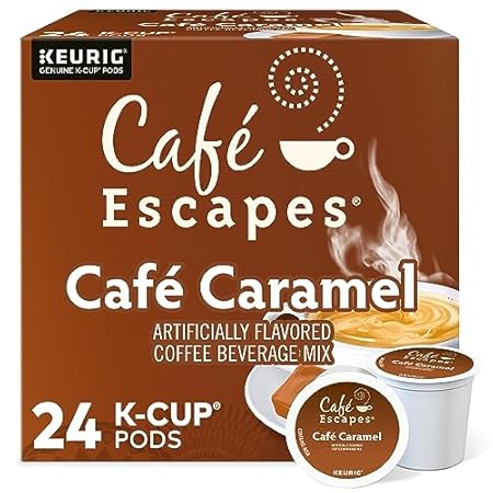 Café Escapes Café Caramel, Keurig Single-Serve K-Cup Pods, 24 Count