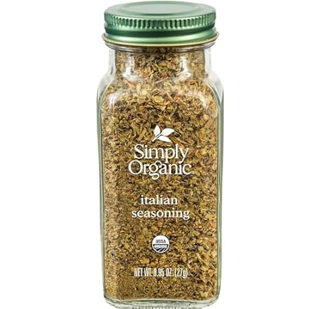 Simply Organic Italian Seasoning, 0.95 Ounce, Organic Herbs, Oregano, Majoram, Thyme, Rosemary, Basil, Sage, Kosher, NonGMO