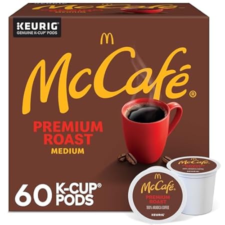 McCafe Premium Roast Coffee, Single Serve Keurig K-Cup Pods, Medium Roast, 60 Count, (6 Packs of 10)