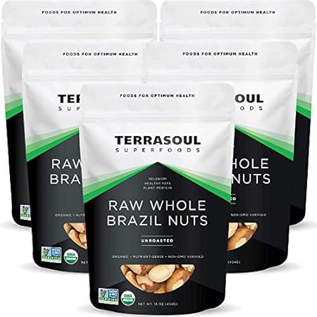 Terrasoul Superfoods Organic Brazil Nuts, 5 Lbs (5 Pack) - Raw | Unsalted | Rich in Selenium