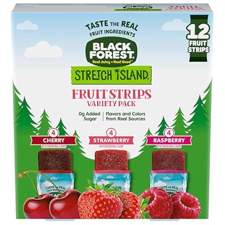 Black Forest Stretch Island Fruit Strips Variety Pack, 12 Count