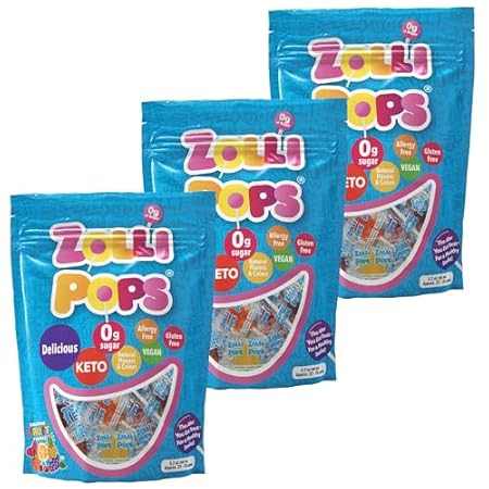 Zollipops Clean Teeth Lollipops, 5.2 Ounce, 3 Count - Anti-Cavity, Sugar-Free Candy for a Healthy Smile - Ideal for Kids and Adults