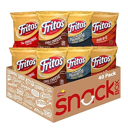 Fritos Corn Chips, Variety Pack, 1 Ounce (Pack of 40)