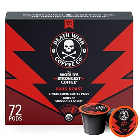 Death Wish Coffee Co., Dark Roast Single Serve Coffee Pods (72 Count)