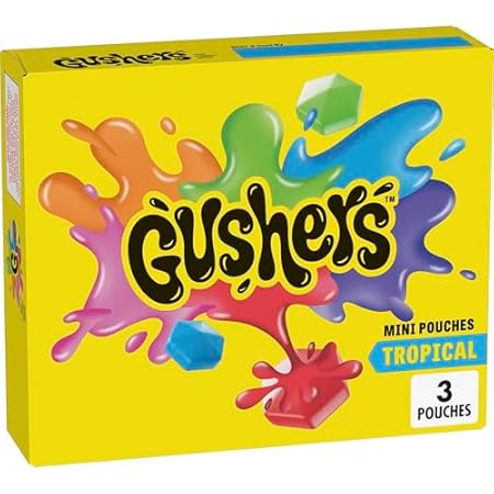 Gushers Tropical Fruit Flavored Snacks, Mini Pouches, 3 Ct, 1.32 oz