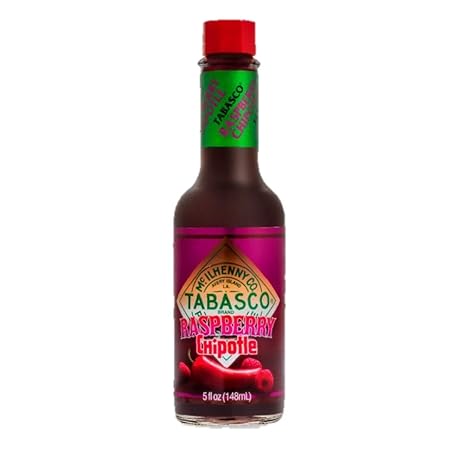 TABASCO Brand Raspberry Chipotle Pepper Sauce, Sweet & Smoky Hot Sauce, Glass Bottle, Vibrant & Fruity Raspberry Hot Sauce, Great for Preparing Fish, Salad Dressing & More, 5 Fl Oz (Pack of 1)