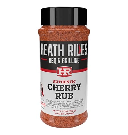 Heath Riles BBQ Rub - Cherry Seasoning, Champion Pitmaster Recipe, Legendary Rubs For Smoking & Grilling, 70+ BBQ Championships, 10 oz.