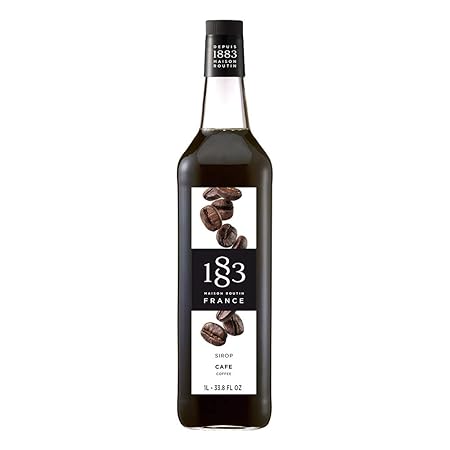 1883 Coffee Syrup for Drinks, Made in France, 1 Liter Glass Bottle
