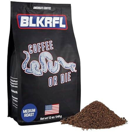 Black Rifle Coffee Company Coffee or Die, 12oz Bag, Ground Medium Roast - Roasted Blend Made from Arabica Beans - Colombian & Brazilian Beans - Veteran Founded & American Made