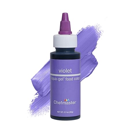 Chefmaster Violet Liqua-Gel® Food Coloring | Vibrant Color | Professional-Grade Dye for Icing, Frosting, Fondant | Baking & Decorating | Fade-Resistant | Easy-to-Use | Made in USA | 2.3 oz