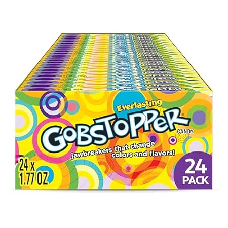 Wonka Everlasting Gobstopper, Candy, Jawbreaker Candy, 1.77 oz (24 ct)