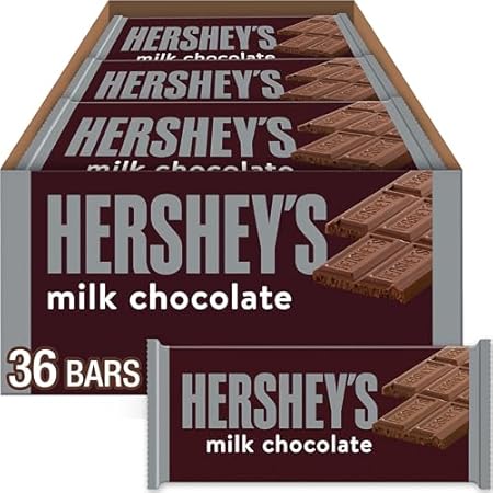 HERSHEY'S Milk Chocolate Candy Bars, Halloween Candy, 1.55 oz (36 Count)