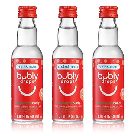 SodaStream bubly Drops, Strawberry, 1.36 Fl Oz (Pack of 3)