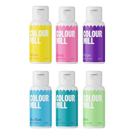 Colour Mill Oil-Based Food Coloring, 20 Milliliters (Pool Party Pack)