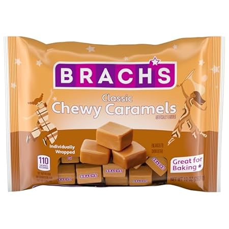 Brach's Classic Chewy Caramels, Halloween Candy, Classic Fall Treats, Baking Caramels, 10 Ounce Bag