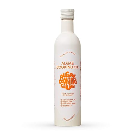 Algae Cooking Club Chef-Grade 100% Algae Cooking Oil - High Smoke Point 535°F - Rich in Omega-9, Neutral Buttery Flavor - Seed-Oil Free - Perfect for Searing, Baking, Frying & Dressings (16 fl oz)