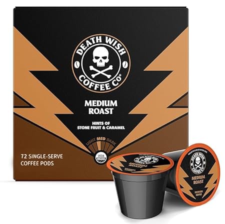 Death Wish Coffee Co. Single Serve Coffee Pods - Medium Roast (72 Count)