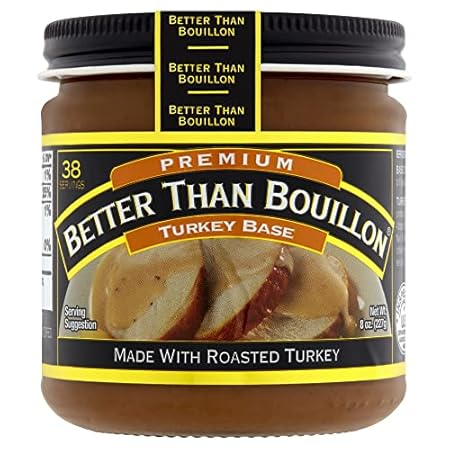 Better Than Bouillon Premium Turkey Base, Made with Roasted Turkey, 38 Servings Per Jar (8 Ounce (Pack of 1))