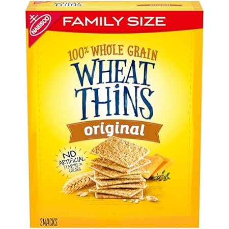 Wheat Thins Original Snacks, Whole Grain Wheat Crackers, Snack Crackers, Family Size, 14 oz