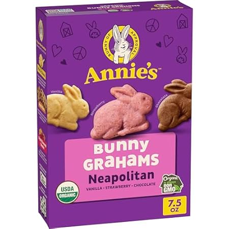 Annie's Organic Bunny Grahams Snacks, Neapolitan, 7.5 oz