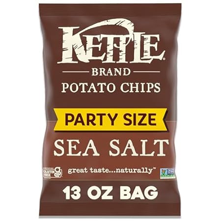 Kettle Brand Potato Chips, Sea Salt Kettle Chips, Party Size, 13 Oz