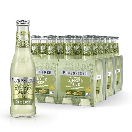 Fever-Tree Premium Ginger Beer, No Artificial Sweeteners, Flavorings or Preservatives, 6.8 Fl Oz Each (24 Bottles)